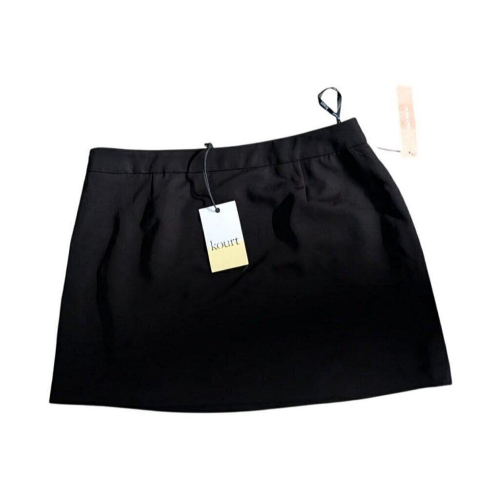 Kourt Black Mini Skirt New Womens Size L